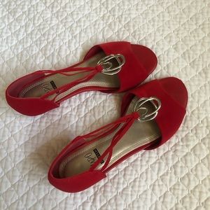 Red sandals